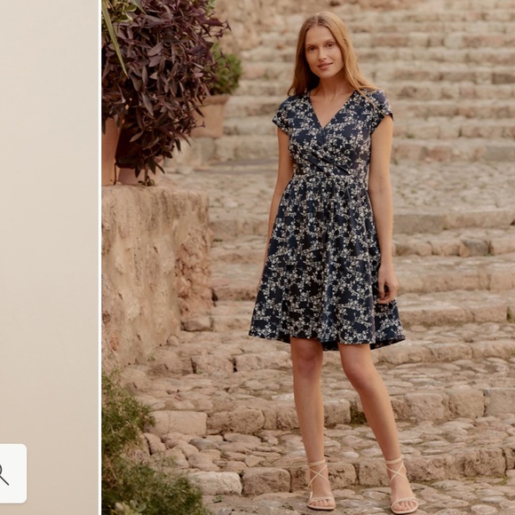 Pact Daytripper Crossover Fit and Flare Dress - Picture 2 of 7